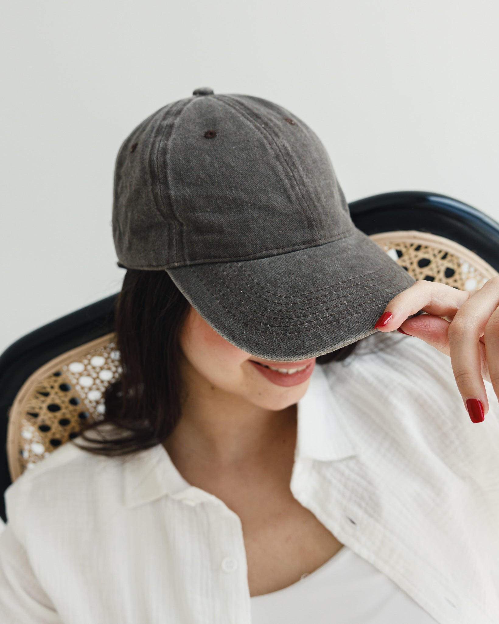 Brown Washed Cap Hisham China Profile