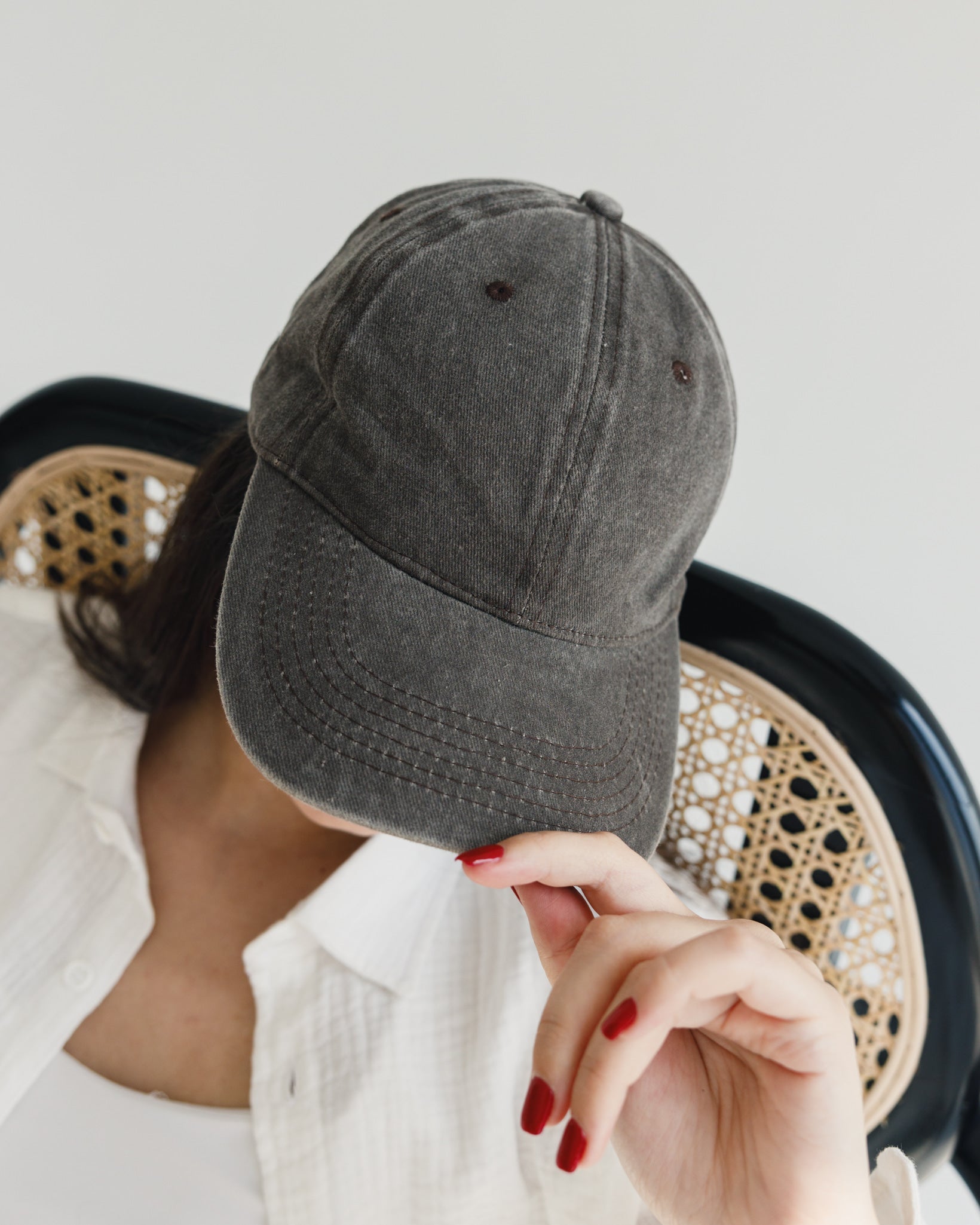 Brown Washed Cap Hisham China Profile