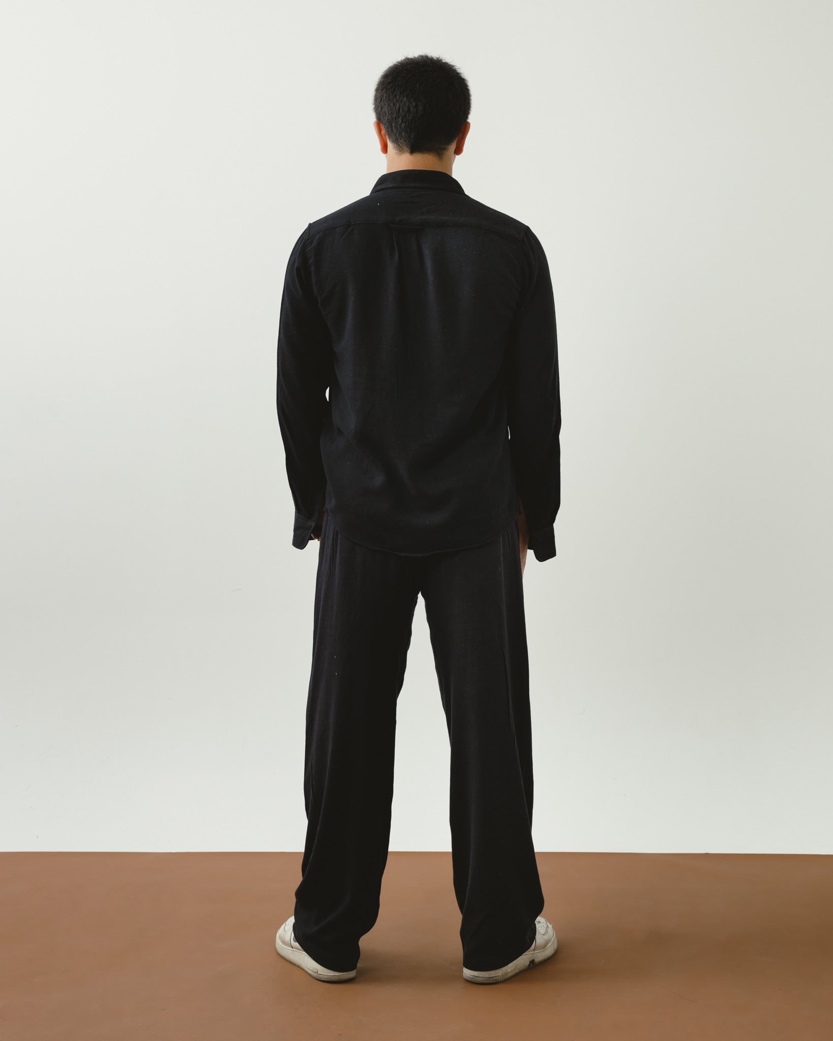 Black Linen Viscose Pants Chocka