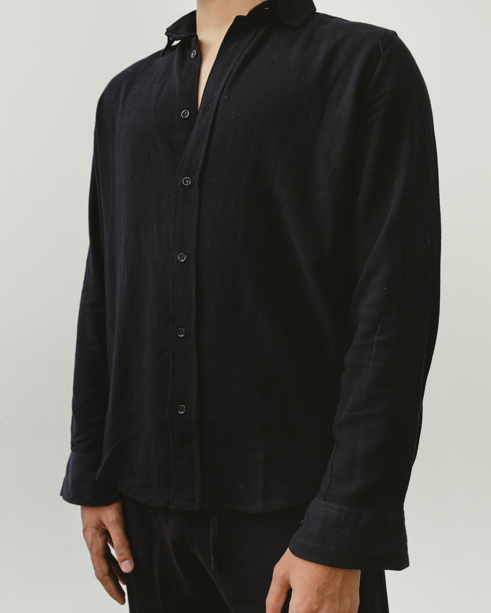 Black Linen Viscose Pants Chocka