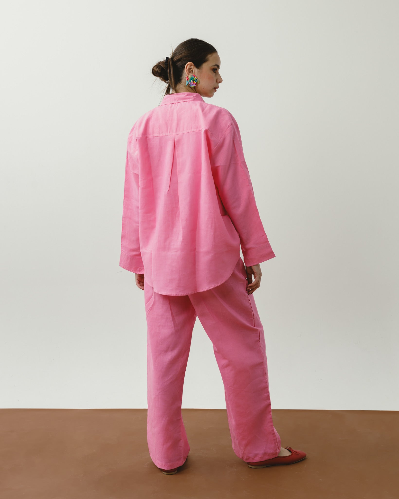 Bubble Gum Linen Shirt Chocka