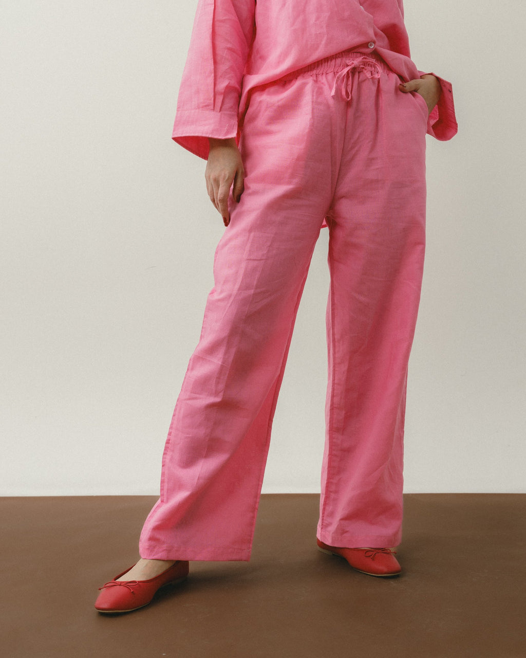 Bubble Gum Linen Pants Chocka