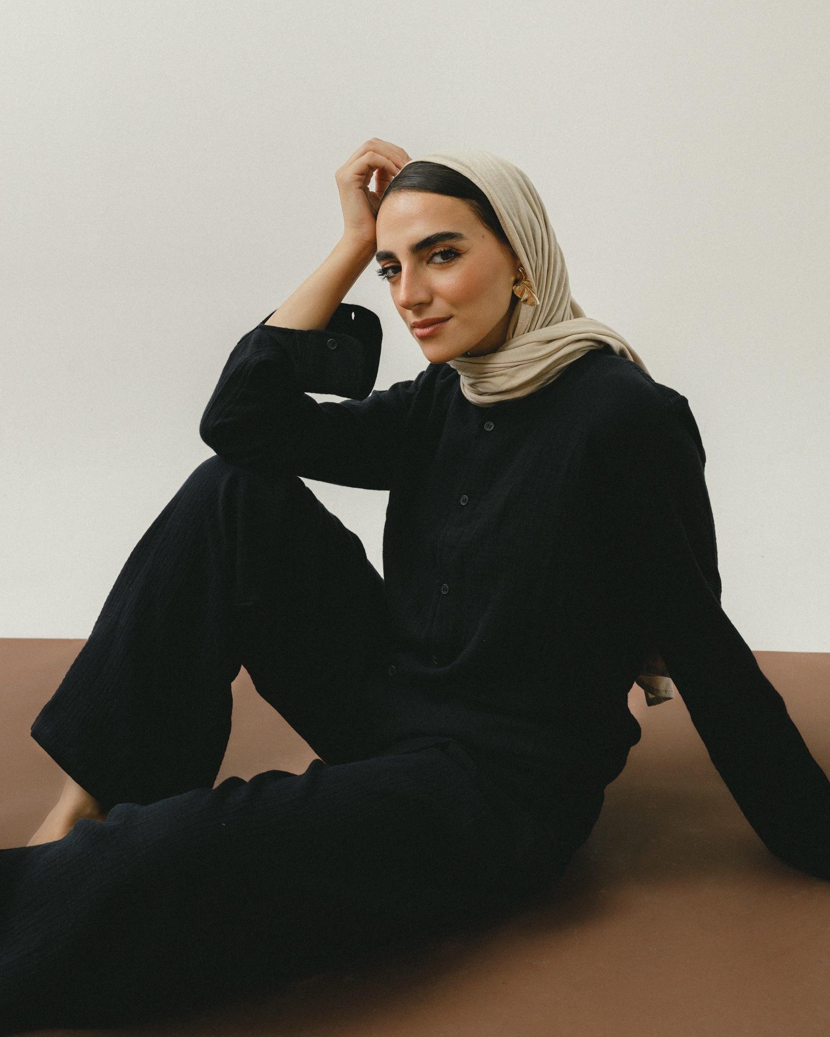 Black Crinkle Pants Chocka