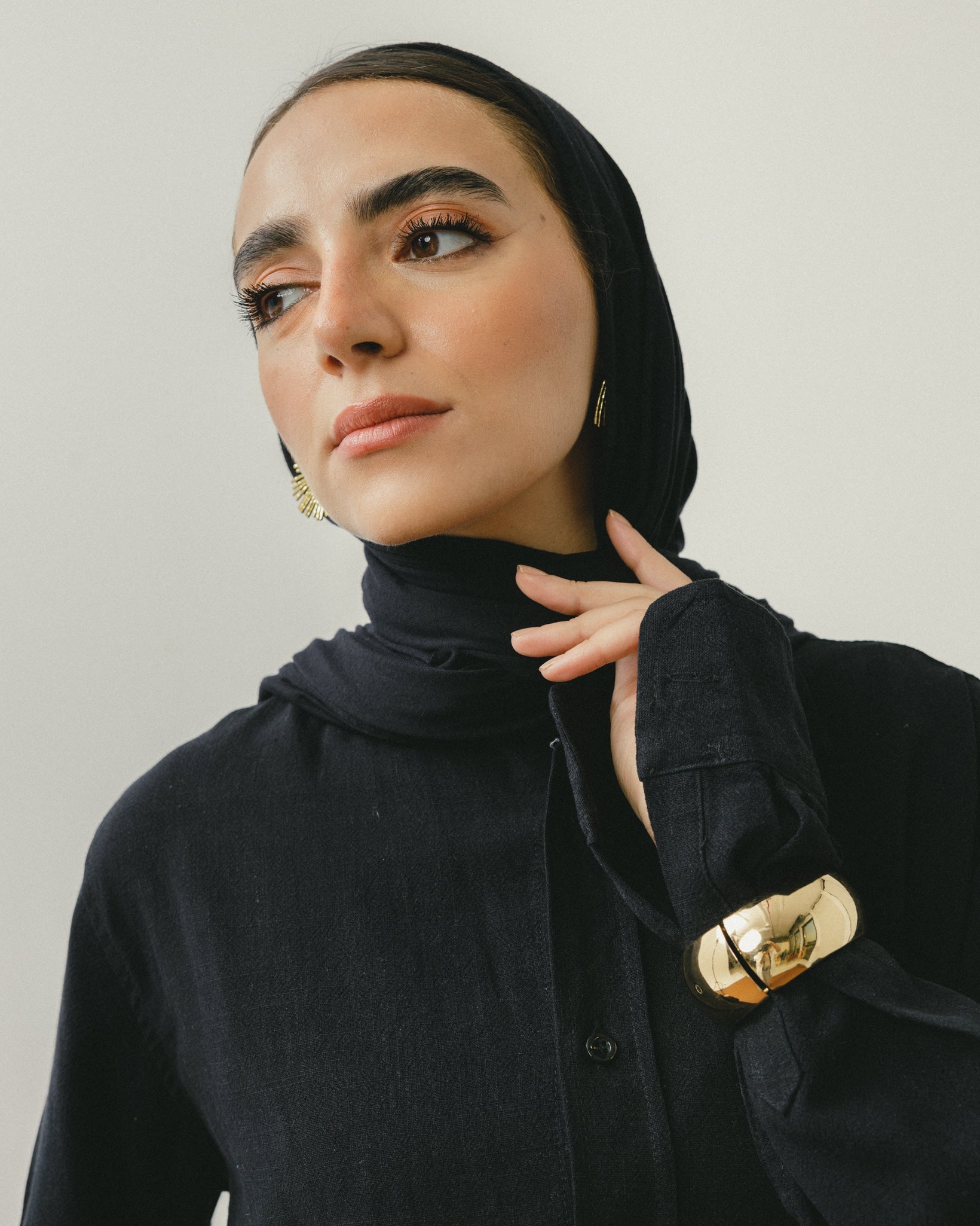 Black Linen Viscose Shirt Chocka