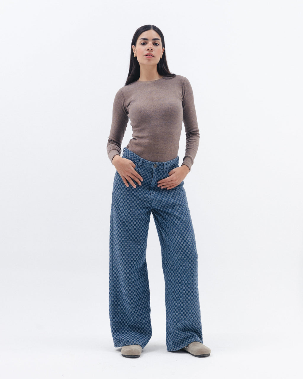 Mocha Ribbed Long Sleeve Chocka