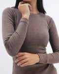 Mocha Ribbed Long Sleeve Chocka