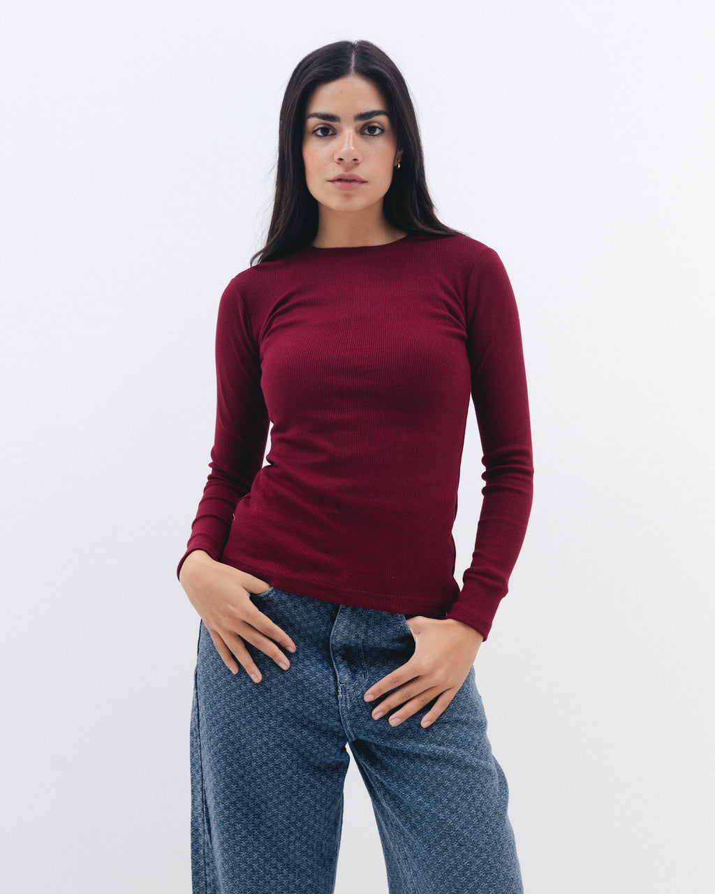 Ruby Ribbed Long Sleeve Chocka