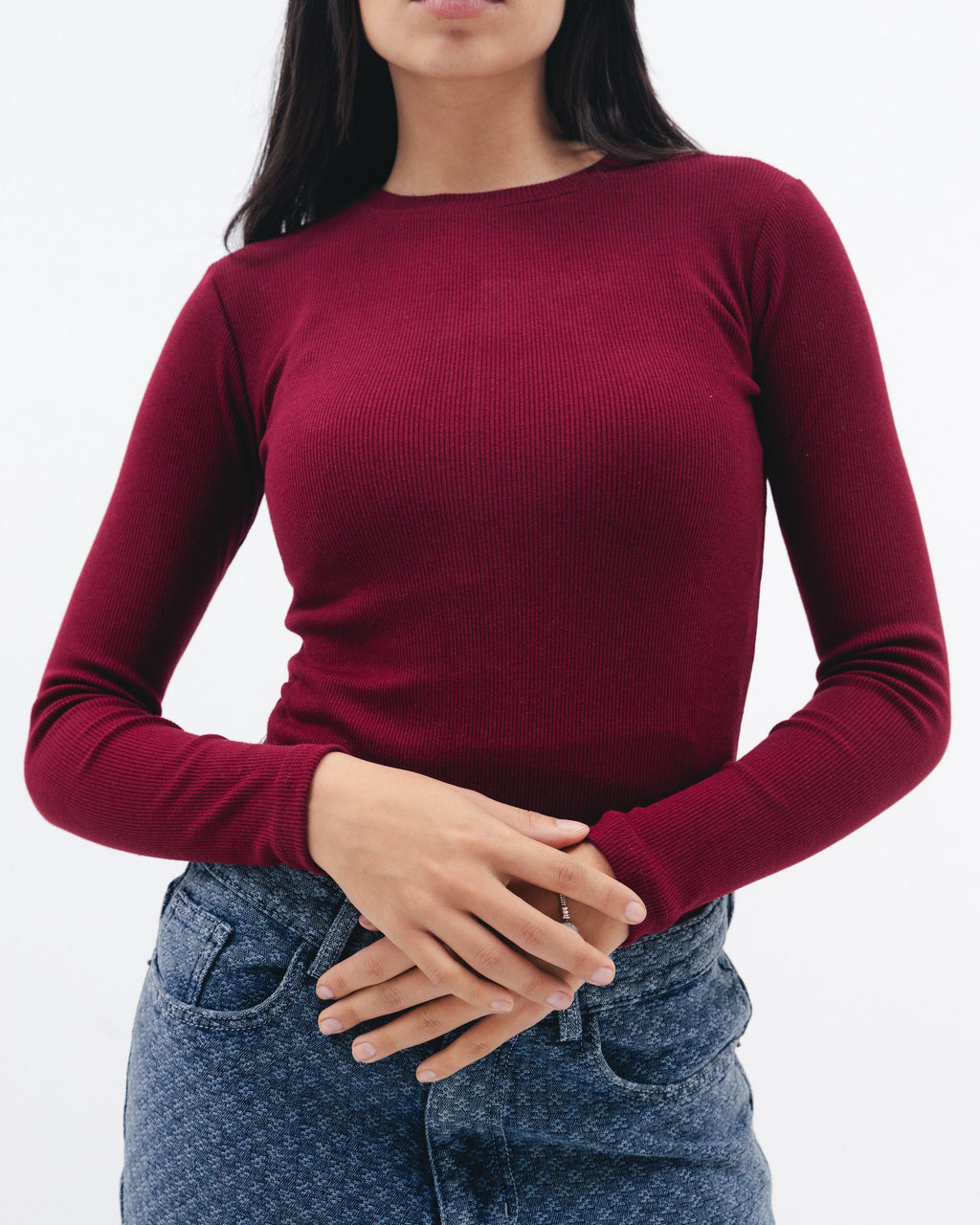 Ruby Ribbed Long Sleeve Chocka