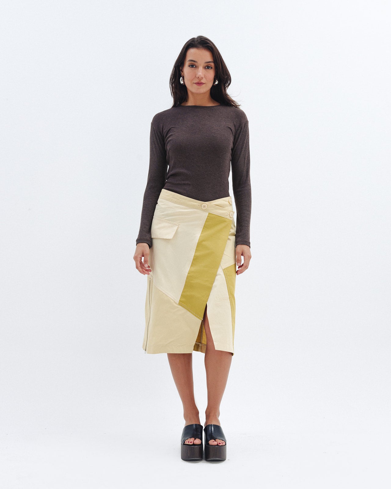 Brown Ribbed Long Sleeve Chocka