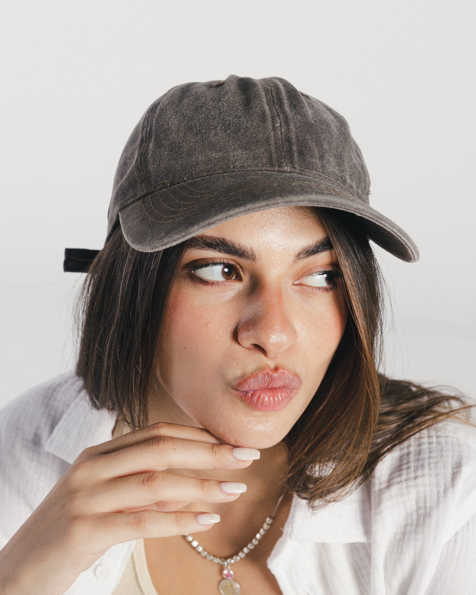 Brown Washed Cap Hisham China Profile